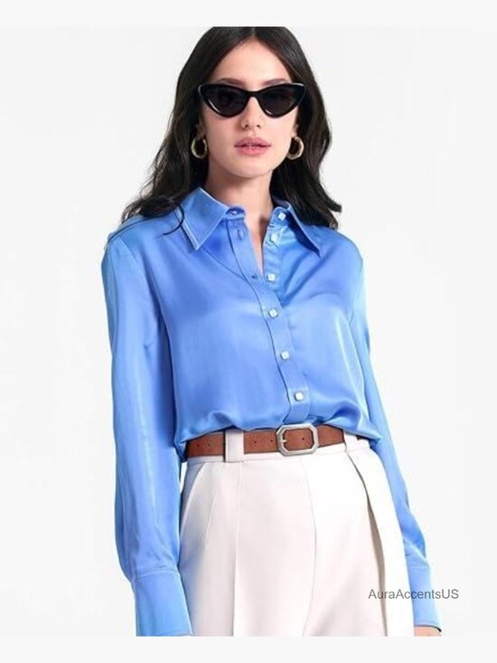 Reversible Leather Belt with Vintage Silver Buckle for Women main image 4